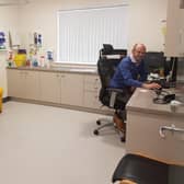 Dr Stephen McDonnell in new consulting room.