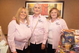 Three members of the Just Sing Ladies Choir pictured at the ladies and children's choirs Summer Celebration concert at Craigavon Civic Centre. From left are Cherith Boyd, Joy Gillespie and Joanne Wilson. PT17-200.