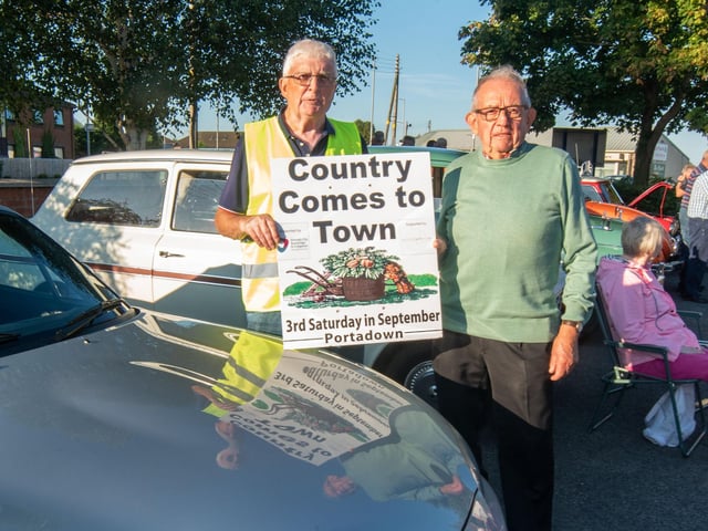 Holt McKeown, left, and John Wilson MBE reminding everyone about the upcoming Country Comes To Town on September 19.