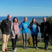 James and Ruth McIlroy (race directors), Catherina McKiernan, Jo Pavey, Ross Lazaroo-Hood and Sitki Gelmen (Clearer Water). (Russell Keers).