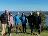 James and Ruth McIlroy (race directors), Catherina McKiernan, Jo Pavey, Ross Lazaroo-Hood and Sitki Gelmen (Clearer Water). (Russell Keers).
