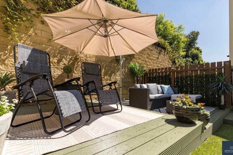 Relax with family and friends in the lovely outdoor decking area.