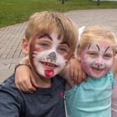 Having fun at the fun day are from left, Joy Silcock (7), Miley Doyle (5) and Myla Silcock (8).