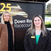 Emma Meehan, Chief Executive, Down Royal Racecourse and Ciara Bainbridge, Corporate & Events Fundraising Officer, Friends of the Cancer Centre. Pic credit: Darren Kidd