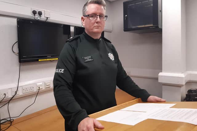 Mid Ulster District Commander Superintendent Michael O'Loan told a Press conference that police have a new confirmed sighting of Lee Johnston in Cookstown on October 7. Credit: National World