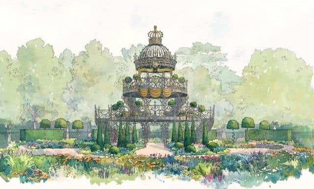 An artist's impression of the Coronation Garden