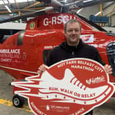 Lurgan man David Harvey is running three marathons and a mini ultra marathon this year to raise funds for Lisburn-based charity Air Ambulance NI. Pic credit: Air Ambulance NI