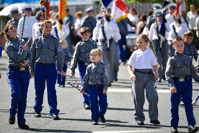 Enjoying the Last Saturday parade in Ballyclare.