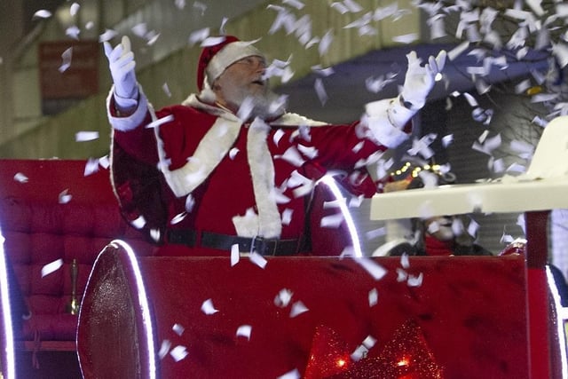 Santa led the parade from Larne Market Yard to Broadway.
