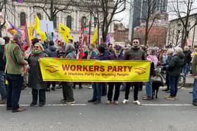 Workers Party activists standing with other individuals and organisations in support of our ethnic minorities and against the right wing fascist hatred and intimidation.