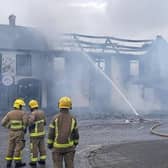 Firefighters are working to extinguish the fire and make the scene safe. Photo by NIFRS