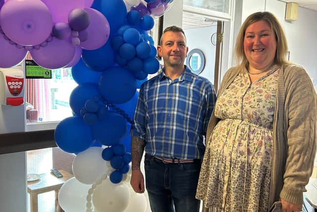 Connor Stewart with his wife Roberta at the official opening of the Stewart Suite at Hollybank short break unit. Credit: Supplied