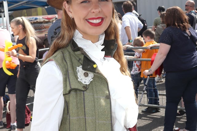 Jessica House from Annahilt was one of the entrants in the 2023 Most Appropriately Dressed Competition sponsored by Dubarry of Ireland and Ireland’s Blue Book at this year’s Balmoral Show in partnership with Ulster Bank.