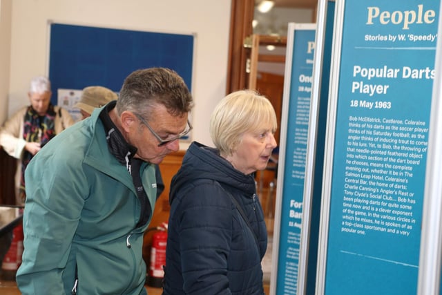 Members of the public who attended the launch of Coleraine Museum’s new exhibition ‘People and Places’. The exhibition will be open until Saturday 9th December in Coleraine Town Hall.