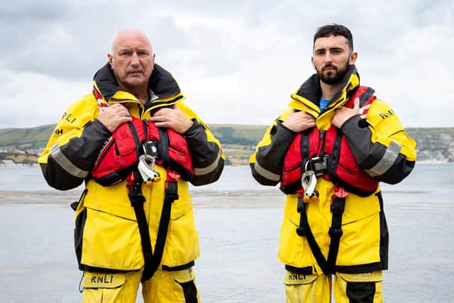 Frank and Jack Healy. Credit: RNLI-Nathan Williams