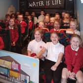 NI Water’s Education Team visiting Eden Primary School with the Waterbus. Credit NI Water