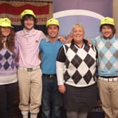 Shelley Pinkerton, Chairperson Fundraising Committee, pictured with competitors in Rathmore Golf Club in 2010.
