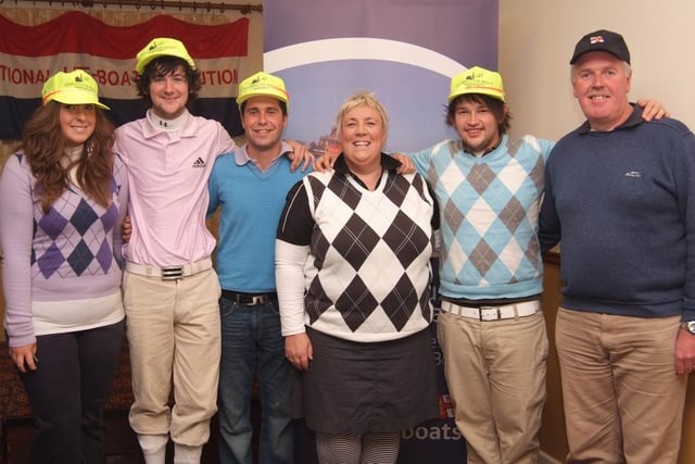 Shelley Pinkerton, Chairperson Fundraising Committee, pictured with competitors in Rathmore Golf Club in 2010.