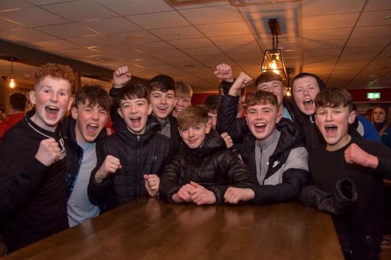Young fans can't wait for the momentous opportunity awaiting Larne FC tonight. Picture Pacemaker