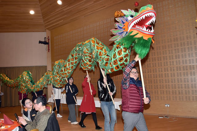 The dragon dance which was enjoyed by guests at the Chinese New Year event in Craigavon Civic Centre on Monday. PT07-233.