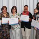 Some of those who attended the event in recognition of staff and volunteers who played a part in the Covid-19 testing service.