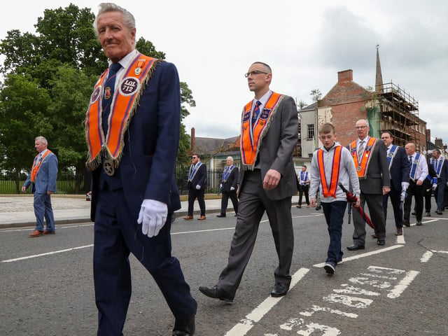 Pride of Ballymacash Flute Band led Lisburn District No 6 on Empire Sunday