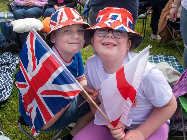 Enjoying the day at Scarva on Saturday are, Alfie Downey (11) and sister, Lilly (10). TH 108.