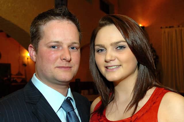 David Keatley and Roberta Davis at the Moneymore Young Farmers club annual dinner in 2010.
