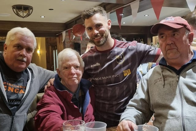 Celebrating Cushendall's victory over Loughgiel in the hurling final