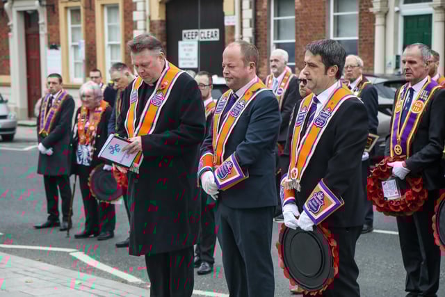 District Chaplain Rev Peter Blake, DDM Steven Harvey & WDM John Connor