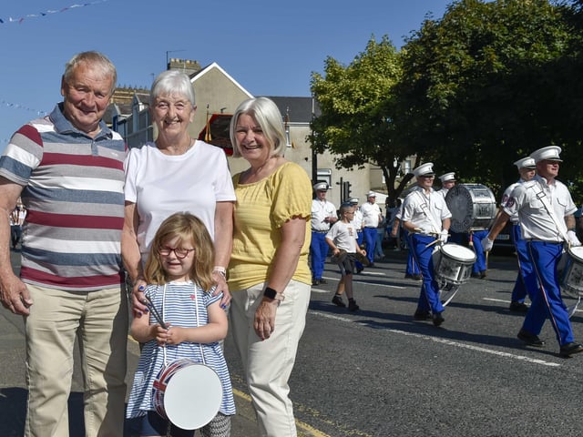 Enjoying the parade in Lurgan.