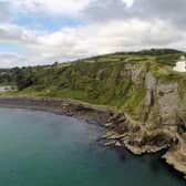 Blackhead Path has been temporarily closed following a rockfall.  Photo: Mid and East Antrim Borough Council