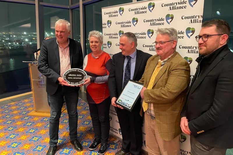 Coleman's Garden Centre in Templepatrick won the 'Rural Enterprise' award. The business' managing director, Richard Fry, said: "We're very proud and thankful to have won the award. It's recognition for the whole team. We set out to create a community hub and Coleman's Garden Centre is much more than just a business. We showcase local produce and suppliers and have hundreds of coaches from across the island of Ireland coming to the site. It's a huge honour to be representing the province in the national finals in June and we'll do our best to bring the award home! This award is the second for us in recent weeks as our baker Avril Glass was crowned the All-Ireland Professional Baker of the Year 2024. With Easter being a busy period for us, it's still sinking in that we've won the Countryside Alliance accolade. We'd like to thank everyone who supported us and voted for us. We'd also like to thank Gary McCartney from the Countryside Alliance and the other organisers for putting on an incredible event at the Titanic Exhibition Centre.