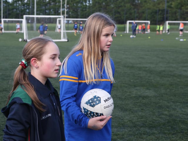 Pupils from Coleraine Grammar, Loreto College and Ballycastle High who participated in the “Different Ball Same Goal” Finale at Rugby Avenue playing fields Coleraine