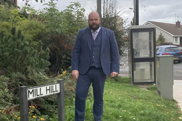 Armagh, Banbridge and Craigavon Councillor Mark Baxter at Mill Hill in Waringstown.