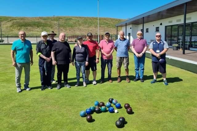 Proving that bowling is for all, the RNIB group which regularly plays at Portrush Bowling Club. Credit Donna McCloy