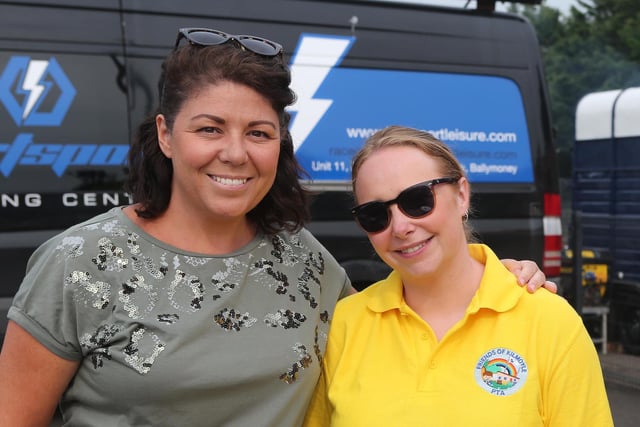 Joanne McClelland and Laura Boreland  pictured at the Friends of Kilmoyle Primary School summer fair on Friday evening. Credit McAuley Multimedia