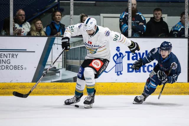 David Goodwin in action against the Coventry Blaze. Picture: Scott Wiggins