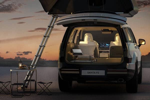 The Santa Fe Hyundai, perfect for camping