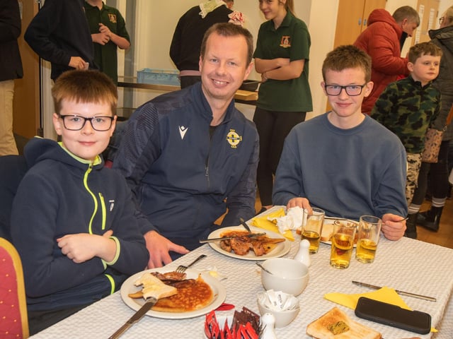 Pictured at the fundraiser are Jody, John and Tyler Graham.