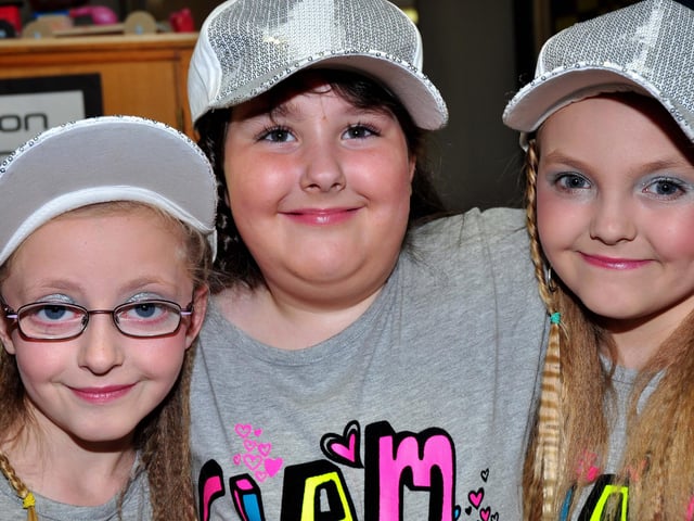 At Largymore Primary School's Got Talent night in 2010 is girl group "JCK"
