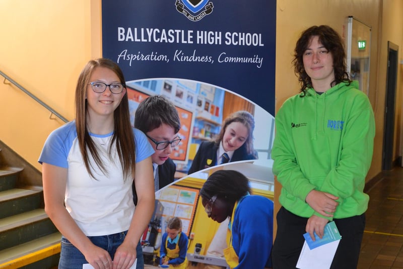 Pupils celebrated success on results day at Ballycastle High School.