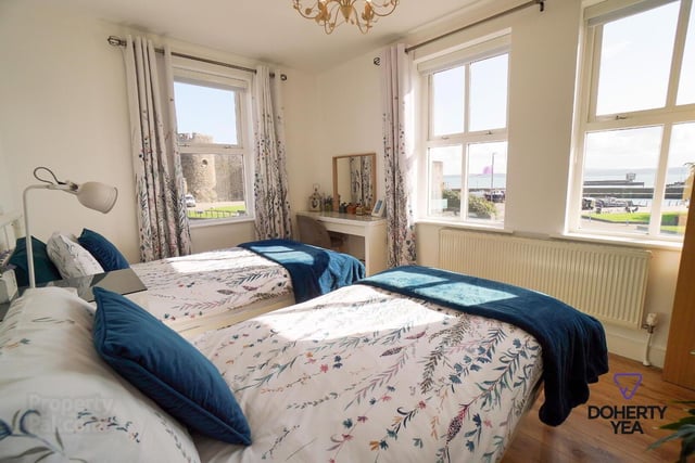 Double room with fantastic views of Carrickfergus Castle.