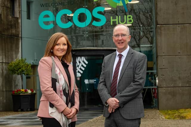 Pictured L-R are Des Gartland, North East Regional Manager, Invest NI and Ursula O’Loughlin, Head of Economic Development, Mid & East Antrim Borough Council.
Kind Regards