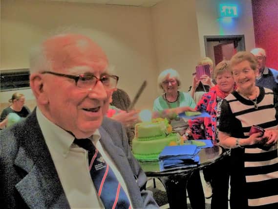 Bob Colhoun pictured on his 90th birthday