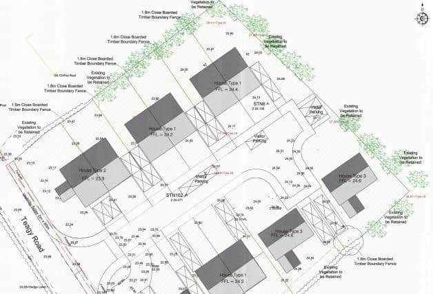 Plans submitted for the erection of 10 dwellings at 81 Teagy Road, Tannaghmore, Portadown, are deemed to be acceptable. Credit: ABC planning portal