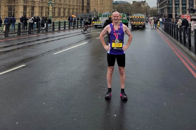 Christopher McNickle at the London Marathon