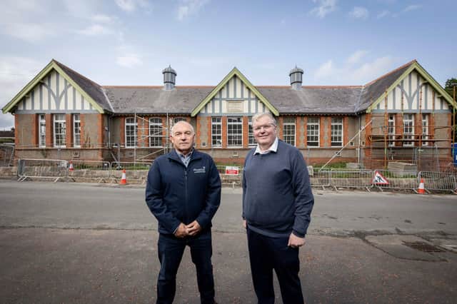 Councillor Craig, Chair of the Communities & Well-being Committee, with Resurgam Trust's Director, Adrian Baird