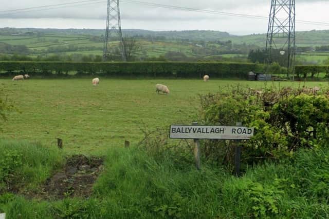 Planning permission has been granted for a proposed battery energy storage system (BESS) on the Ballyvallagh Road outside Larne. Picture: Google