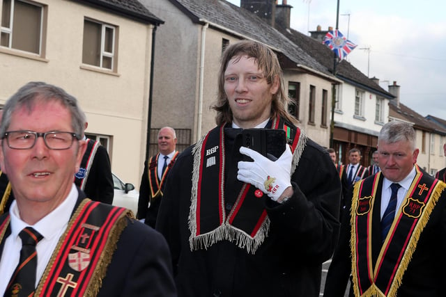 Members and visitors from Garvagh Star of Bethlehem RBP 504 pictured during their annual church parade to Garvagh First Presbyterian Church on Sunday evening